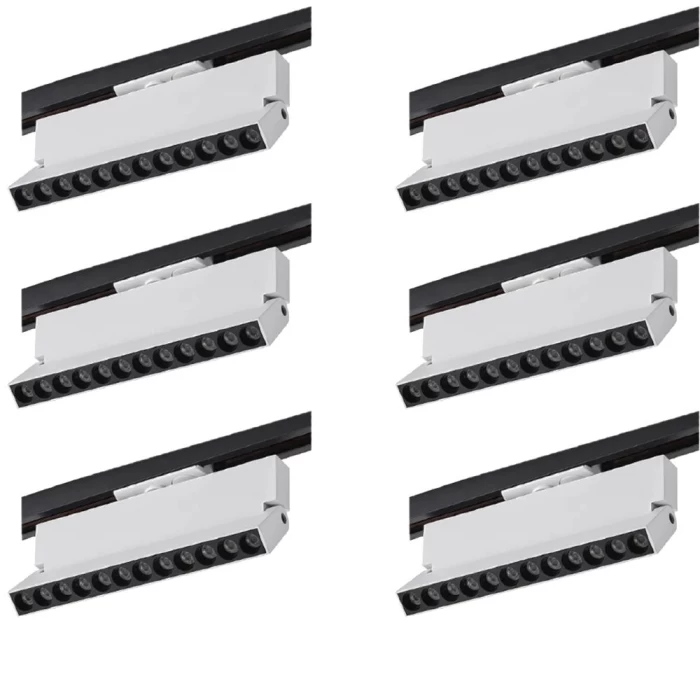 Kit 6 Projetor Led p Trilho Bivolt Nordecor 12W 3000K Branco