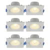 Kit 6 Spot Led Embutir Quadrado 3w 4100k Bivolt Branco