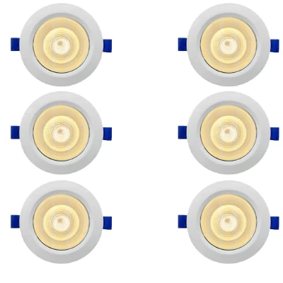 Kit 6 Spot Led Redondo Embutir 6w 3000k Blumenau Novo