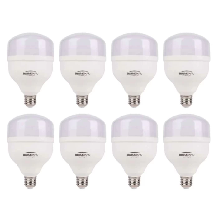 Kit 8 Lâmpada LED T120 E27 50W Bivolt Branco frio Blumenau