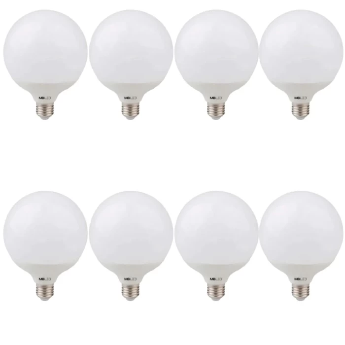 Kit 8 Lâmpada Led Balloon Mb Led G120 Bivolt 20W 3000K Novo