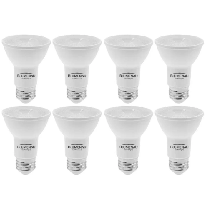 Kit 8 Lâmpada Led Par20 Bivolt 4,8W 4000K Luz neutra