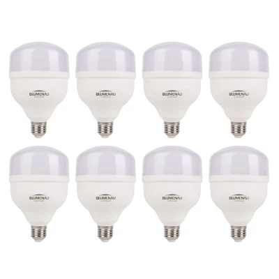 Kit 8 Lâmpada Led T70 E27 20W 6500K Luz branca