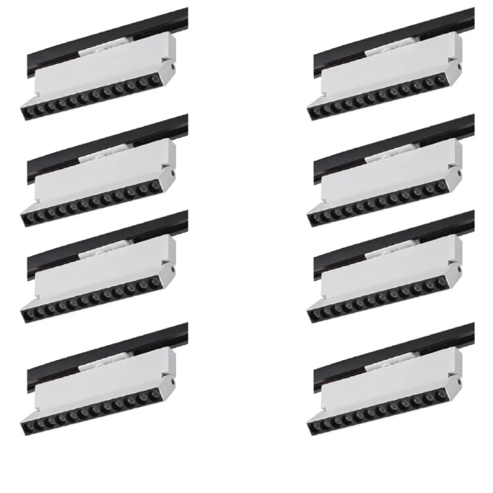 Kit 8 Projetor Led Para Trilho Bivolt Nordecor 12W 3000K