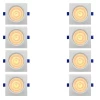 Kit 8 Spot Led Embutir Quadrado Bivolt Blumenau 6W 3.000K