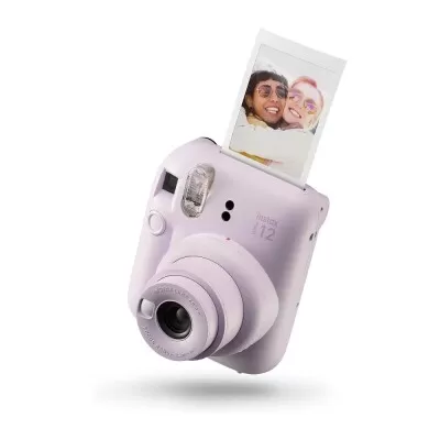 Kit Câmera Instax Mini 12 Lilas + Bolsa + 10 Filme Novo