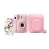 Kit Câmera Instax Mini 12 Rosa + Bolsa + 10 Filmes