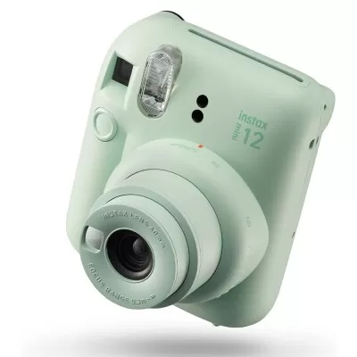 Kit Câmera Instax Mini 12 Verde + Bolsa + 10 Filme Novo