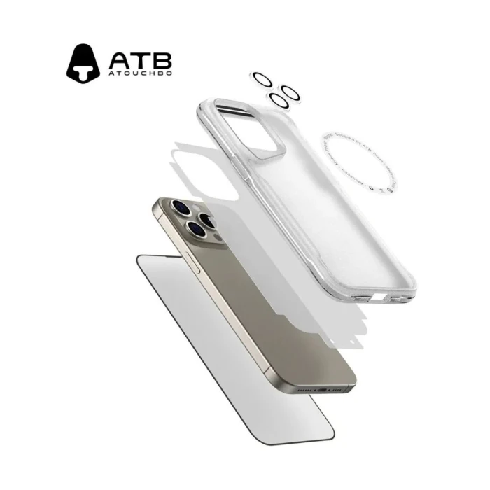 Kit Capa Atb 4 Em 1 Transparente Para Celular 12 Pro