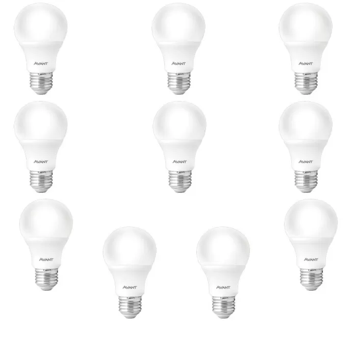 Kit Com 10 Lâmpada De Led Pera 12w 6500k Bivolt Branca Avant