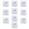 Kit Com 10 Spot Embutir Quadrado Branco AllTop Par20 7W 3K