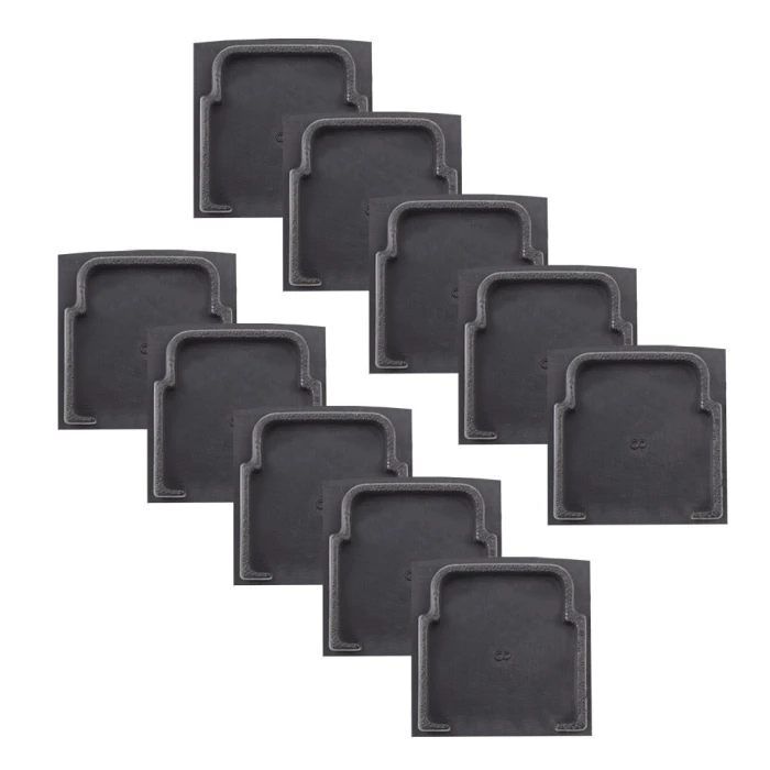 Kit Com 10 Tampas Para Perfil Line Easy Cor Preto Plástico