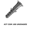 Kit Com 100 Bucha Plástica Com Anel N.6 Polido Ciser