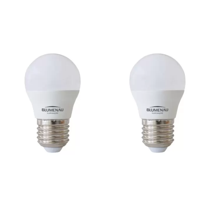 Kit Com 2 Lâmpada Led G45 4,8w 6500k Branco Frio Bivolt