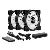 Kit Com 3 Coolers Fans + Hub Aerocool Saturn 12 Argb Pro