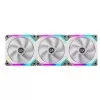 Kit C/ 3 Fans Gamer Redragon Lian Li Branco SL120 RGB 120mm