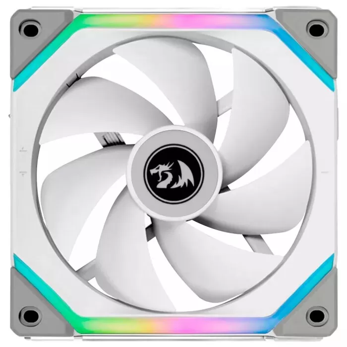 Kit C/ 3 Fans Gamer Redragon Lian Li Branco SL120 RGB 120mm