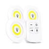 Kit Com 3 Luminária Led Spot A Pilha 6500K Com Controle