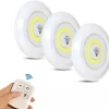 Kit Com 3 Luminária Led Spot A Pilha 6500K Com Controle