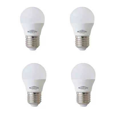 Kit Com 4 Lâmpada Led G45 4,8w 6500k Branco Frio Bivolt