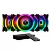 Kit Com 5 Fans Aeolus M2 1205R Cor Preto Rgb Gamdias