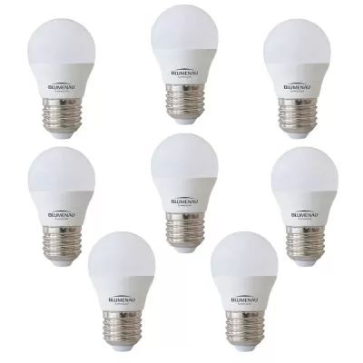 Kit Com 8 Lâmpada Led G45 4,8w 6500k Branco Frio Bivolt