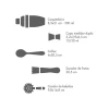 Kit Coqueteleira Para Drinks Inox 550ml 5 Peças Ct4324