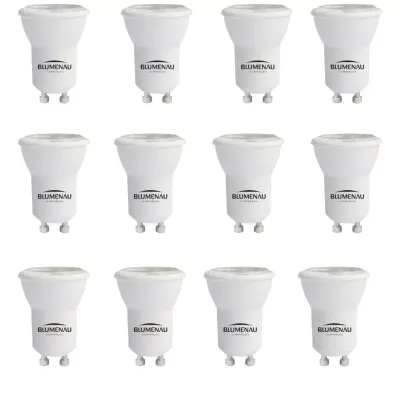 Kit De 12 Lâmpada LED MR11 GU10 3,5W Branco Bivolt Blumenau