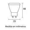 Kit De 2 Lâmpada LED MR11 GU10 3,5W Branco Bivolt Blumenau