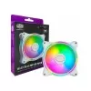 Kit De 3 Fans Cooler Master Branco Halo Mf120 Rgb + Controle