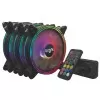 Kit De Cooler Fan Rgb 120x120 Com Controle Bright Hw004