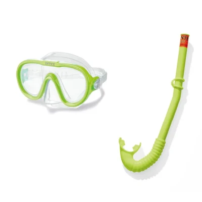 Kit De Mergulho Adventure Cor Verde Aqua Flow Intex