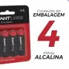 Kit De Pilhas Alcalinas AA Com 4 Unidades 1.5v Avant