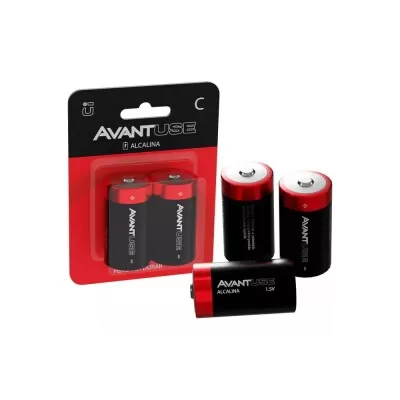 Kit De Pilhas Alcalinas C Com 2 Unidades 1.5v Avant