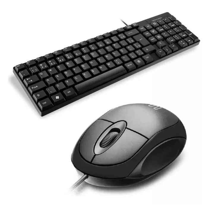 Kit De Teclado E Mouse Com Fio Cf50 Preto Slim Multilaser