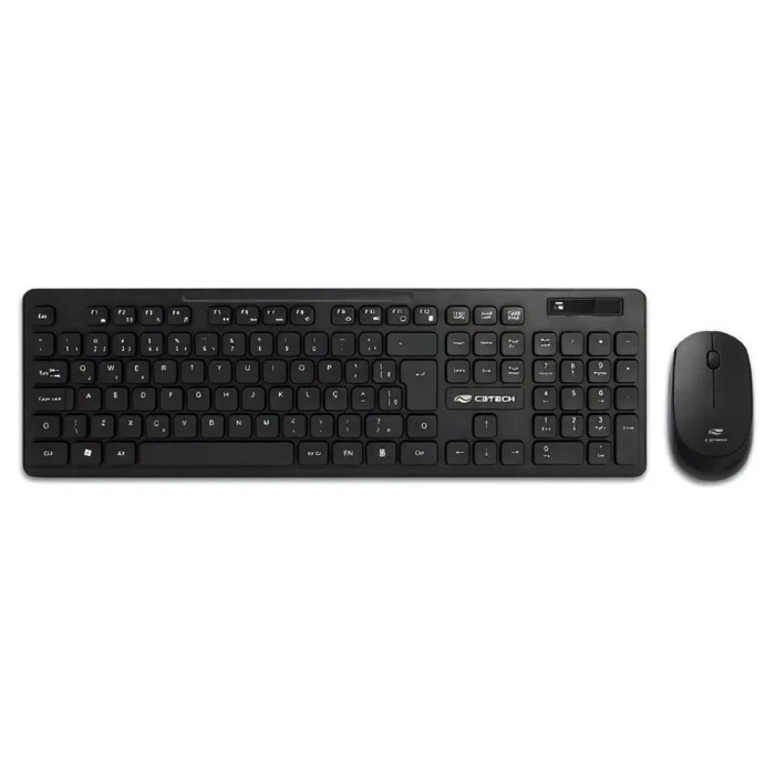 Kit De Teclado E Mouse Sem Fio Cor Preto K-W20BK C3Tech