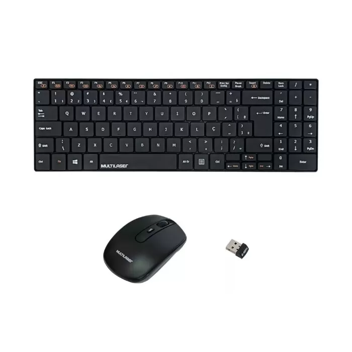 Kit De Teclado E Mouse Sem Fio Cs900 Cor Preto Multilaser