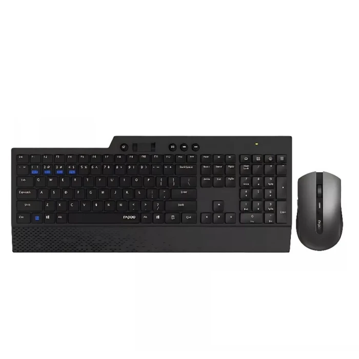 Kit De Teclado E Mouse Sem Fio Ergonômico Preto Rapoo RA005