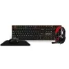 Kit De Teclado + Mouse + Mousepad E Headset Preto Aries