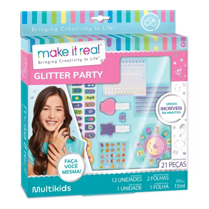 Kit De Unhas My Style It Real Glitter Party BR2003