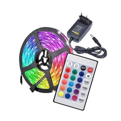 Kit Fita Led 2835 RGB IP65 4,8W C/ Fonte Controle