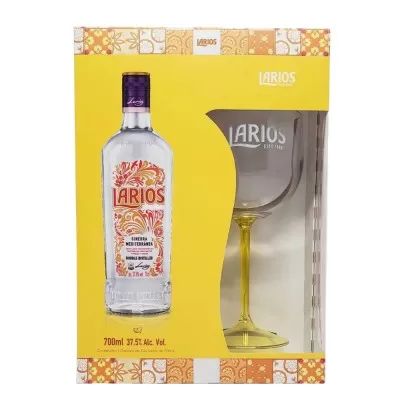Kit Gin Espanhol Larios + Taças 700Ml
