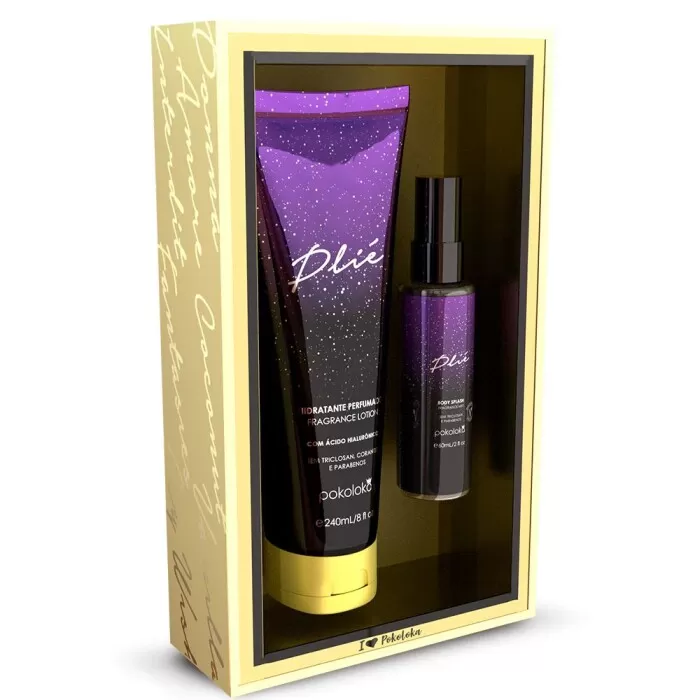 Kit Hidratante + Body Splash Loka Gold Plie Pokoloka