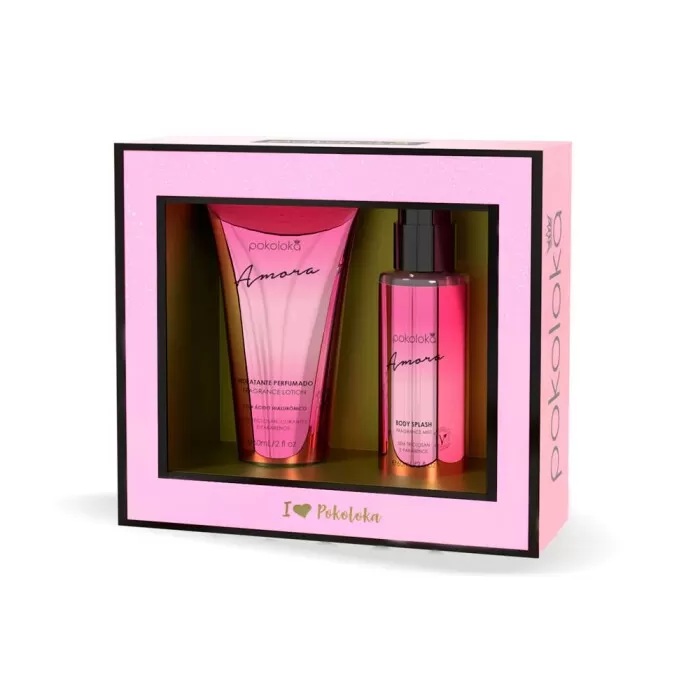 Kit Hidratante + Body Splash Pokosecret Amora Pokoloka 60ml