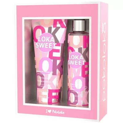 Kit Hidratante + Body Splash Pokoteen Loka Sweet Pokoloka