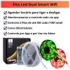 Kit Inteligente Fita De Led Rgb 2X5M Wifi Ekgc-T3135D Novo