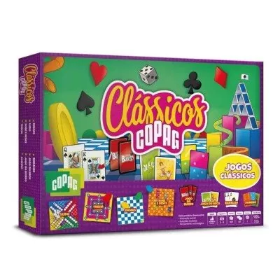 Kit Jogos Clássicos Copag 8 Jogos de Cartas e Tabuleiro