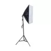 Kit Luz Softbox 50X70 Cm Continua + Tripé 2M E27 Novo