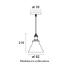 Kit Pendentende Soho Cone Âmbar 60W Bivolt Blumenau+Lâmpada