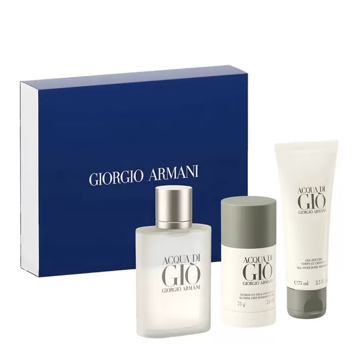 Kit Perfume Acqua Di Gio 100Ml + Spray E Creme